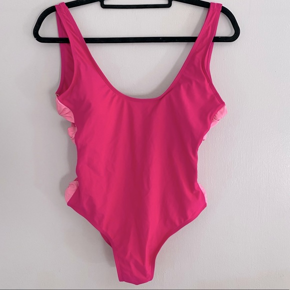 Cyn&Luca Other - Cyn&Luca Side Bow One-Piece Swimsuit in Passion Rose